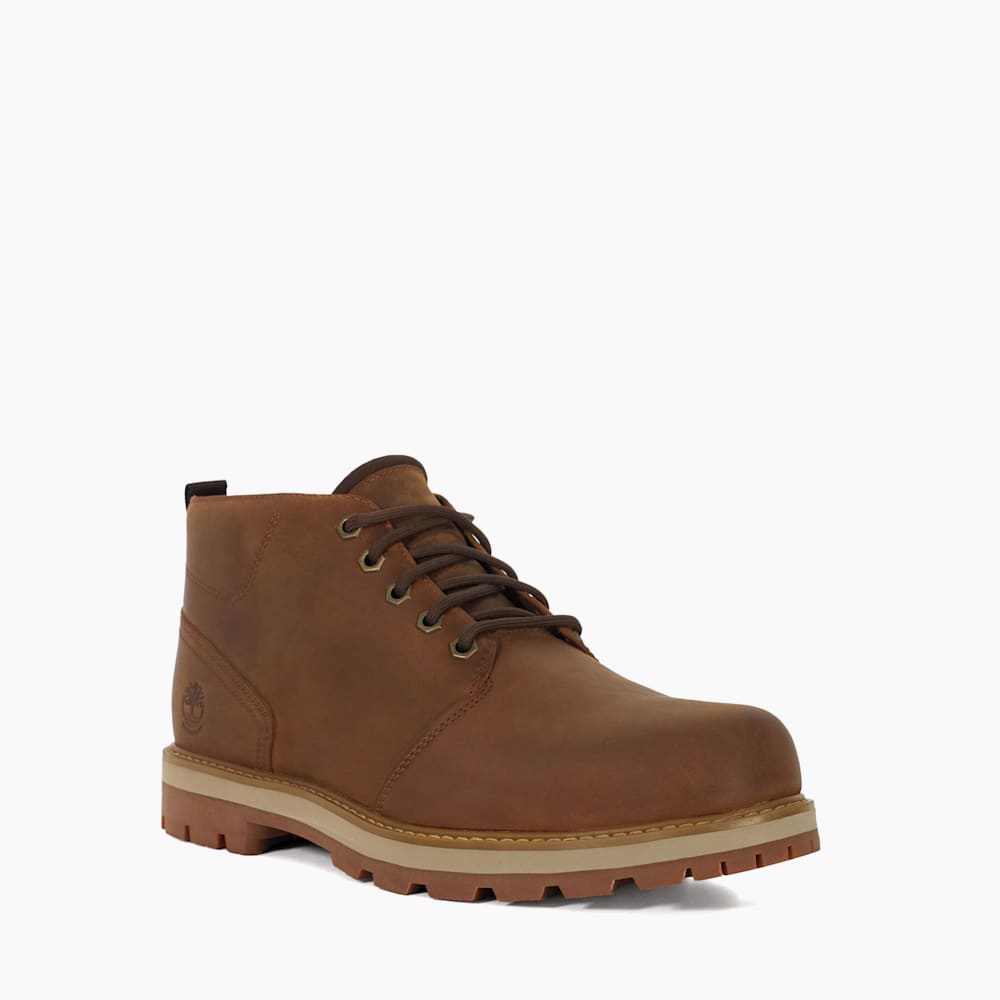 Britton Road Ch Brown Lace Up Waterproof Chukka Boots Dune London