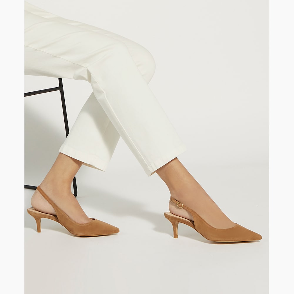 Camel slingback heels clearance