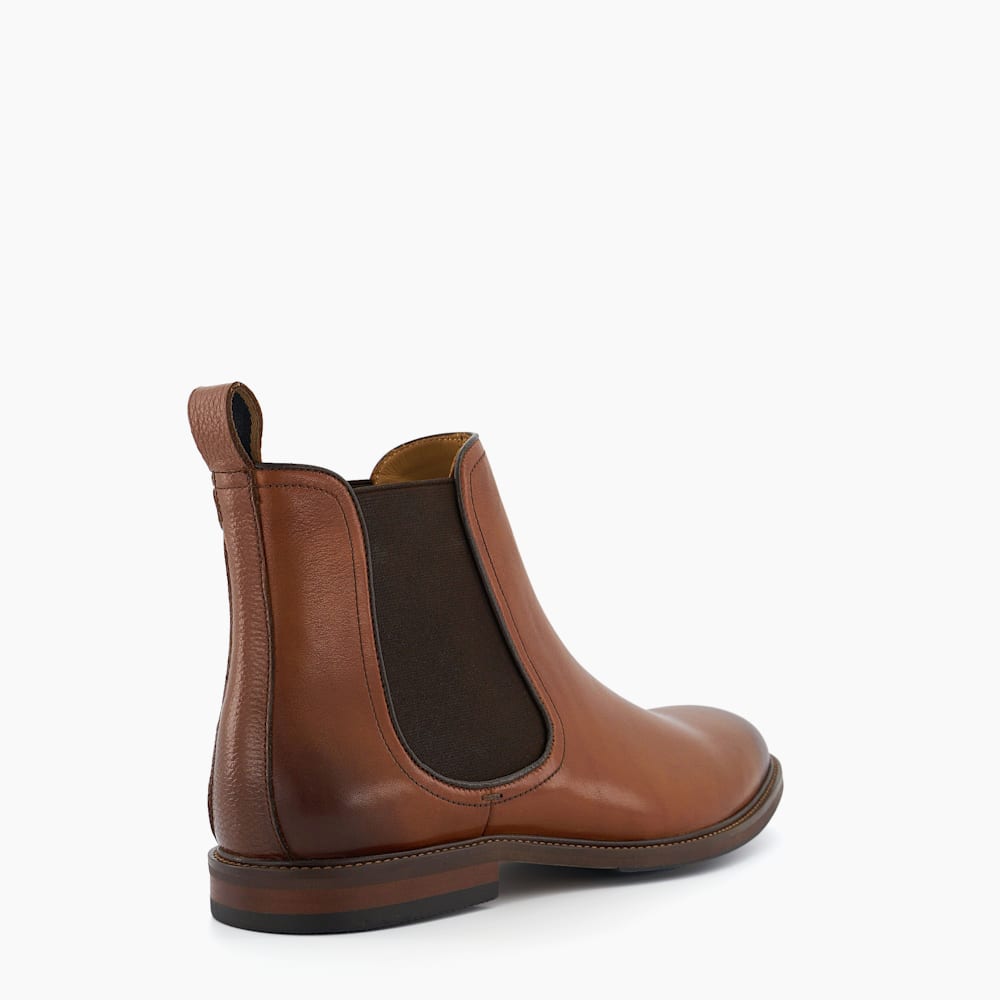 Characteristic Tan Smart Leather Chelsea Boots Dune London