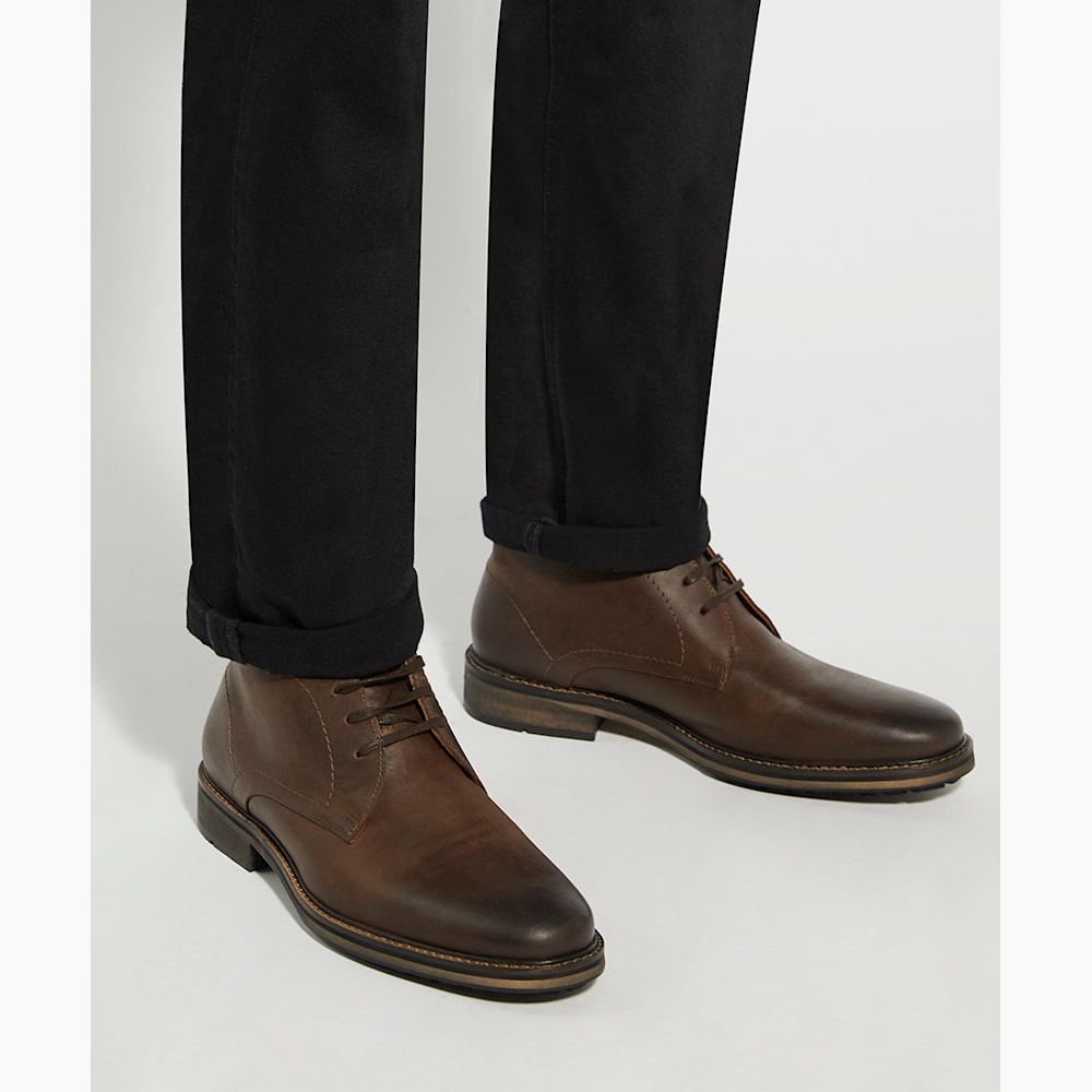 River island leather desert boots in light brown sales