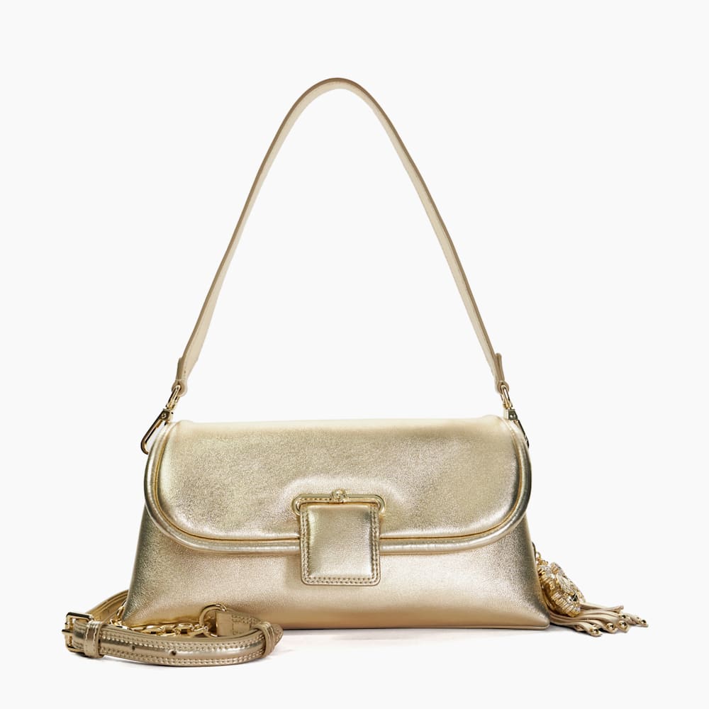 Chelsea Gold Schultertasche aus Leder Premium Kollektion Dune London