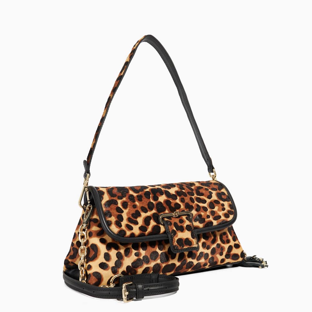 Leopard leather bag best sale