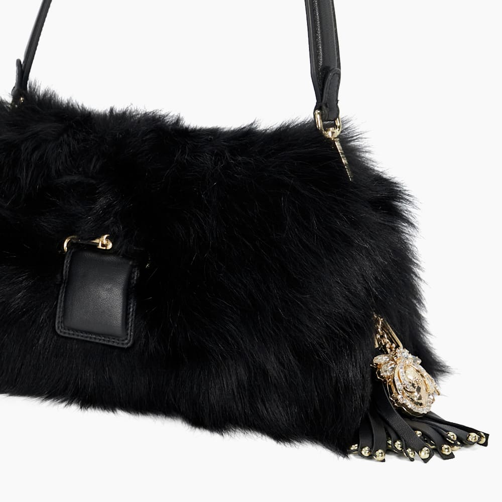 Black fluffy shoulder bag new arrivals
