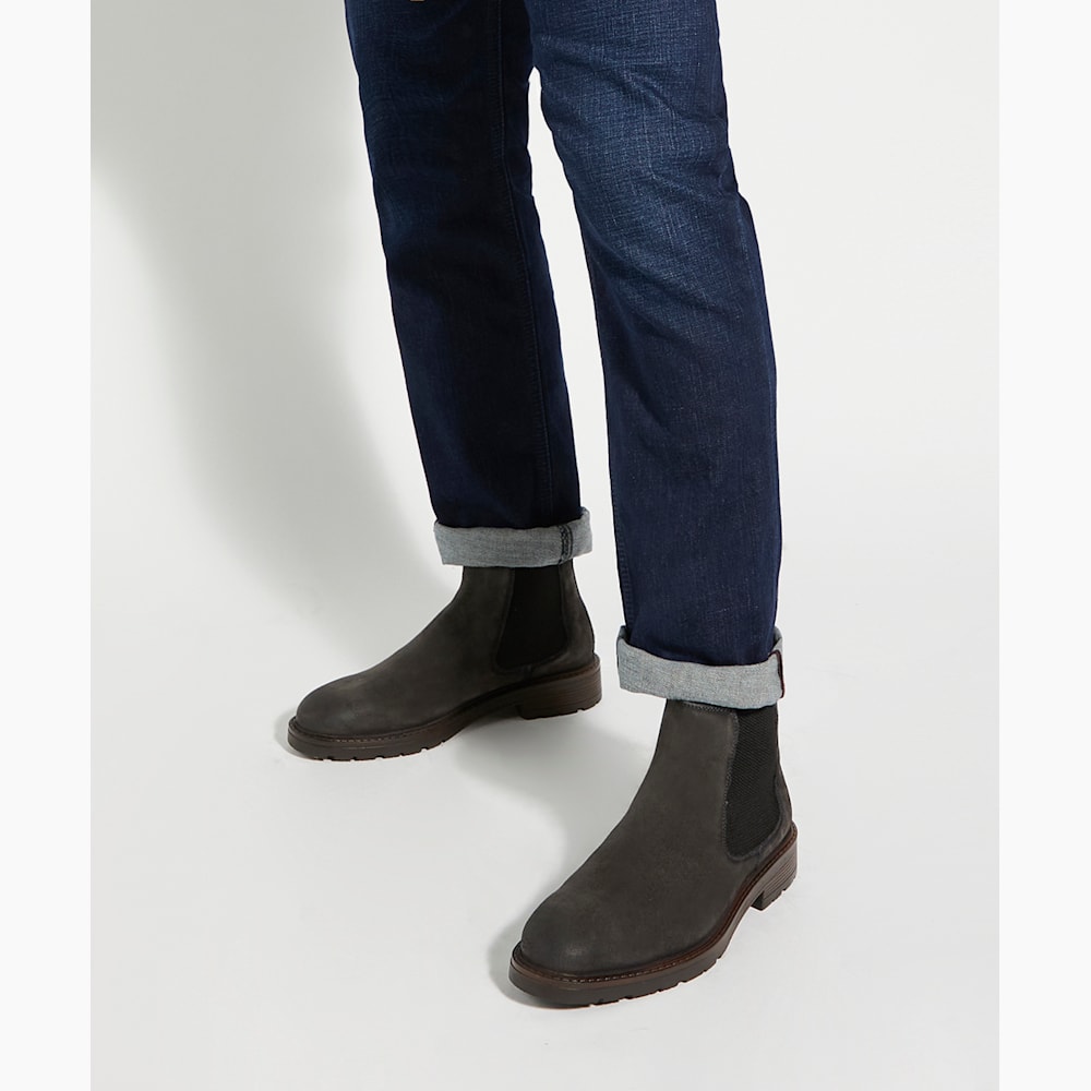 Charcoal grey chelsea boots shop