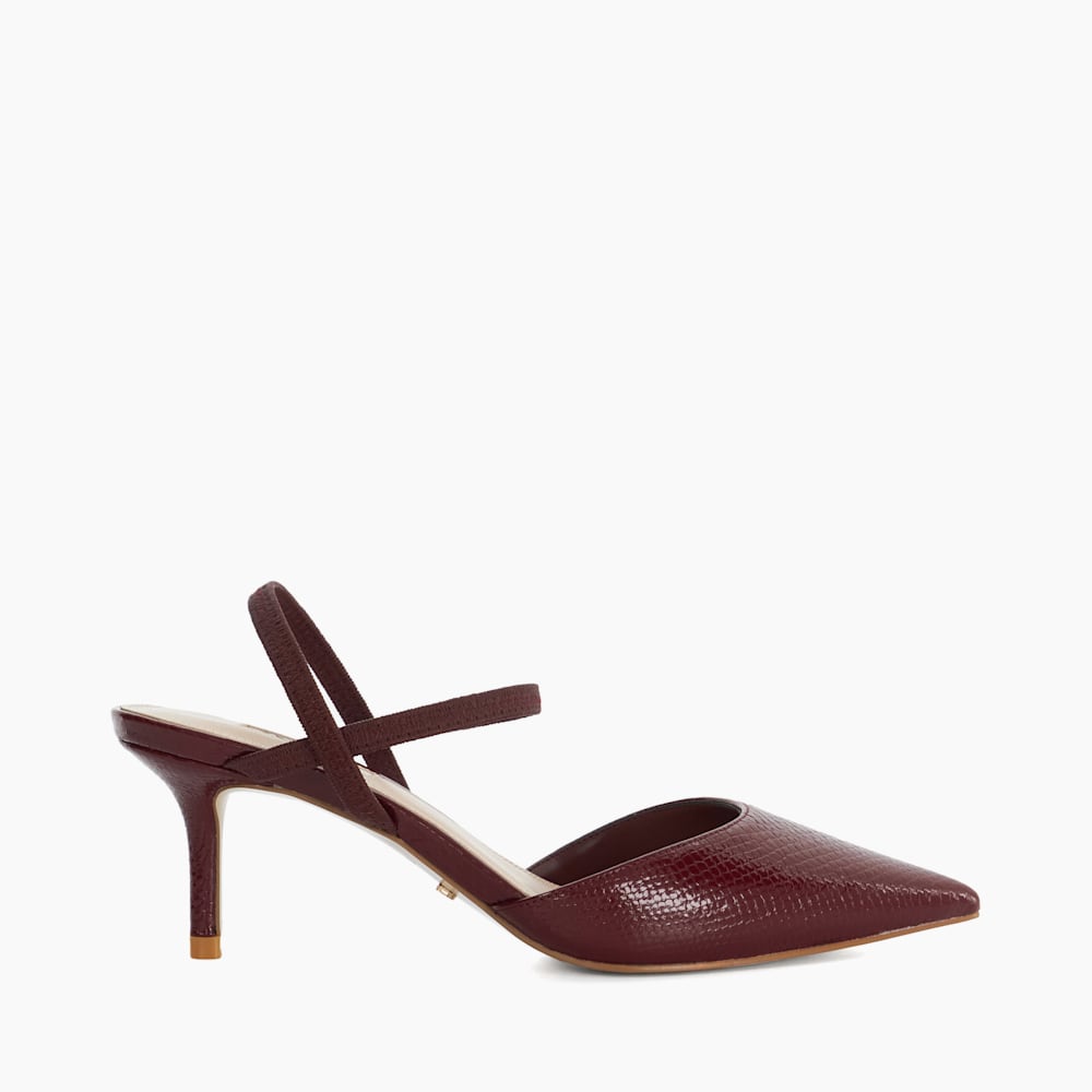 Burgundy stiletto heels top