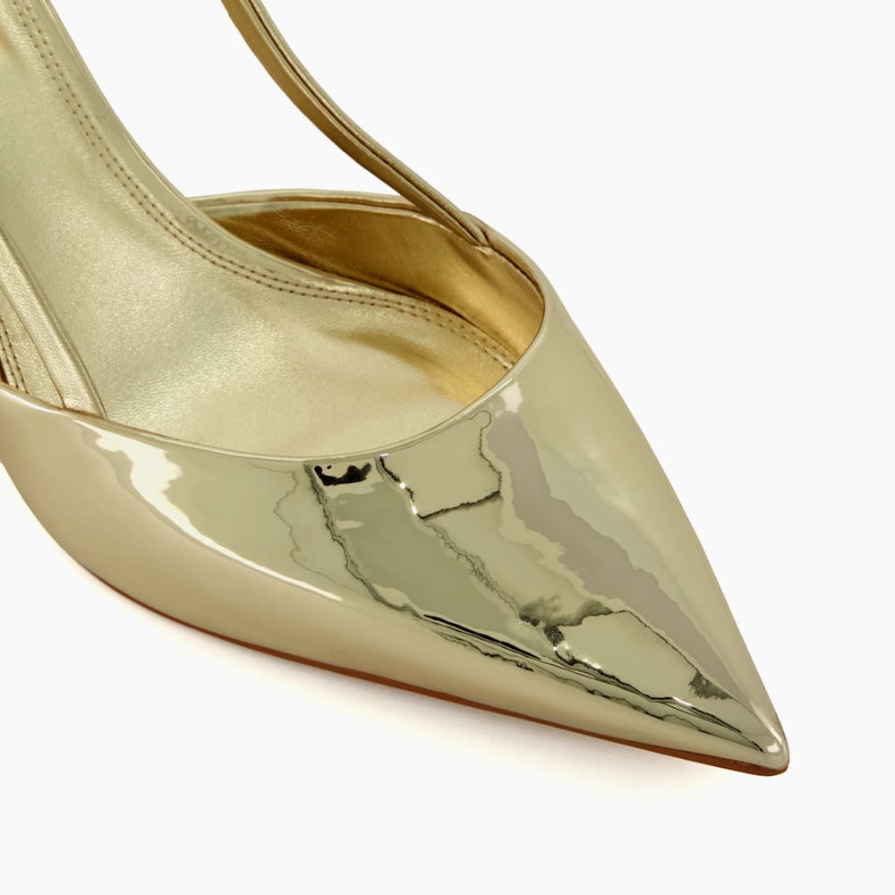 Yellow gold court shoes on sale