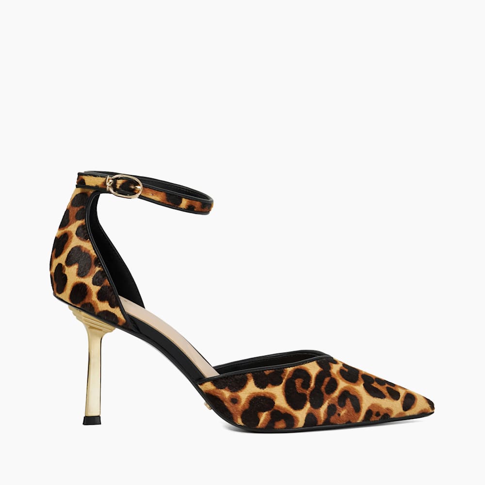Leopard print ankle strap shoes store