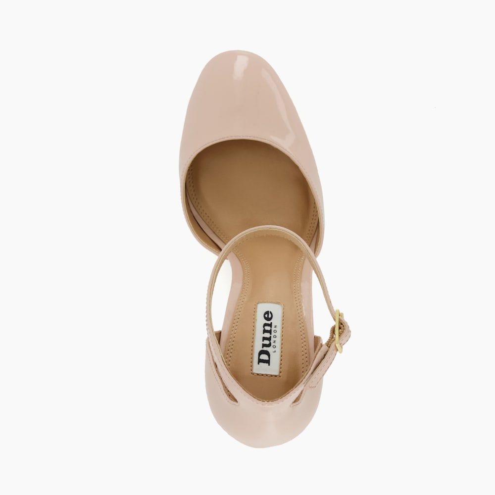 Contest Nude Patent Leather Platform Mary Jane Shoes Dune London