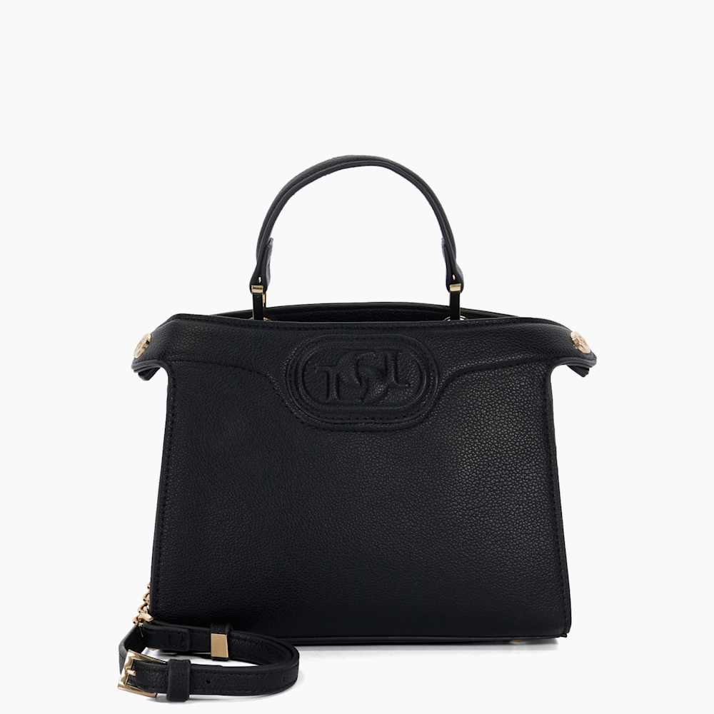 Daily Black Embossed Logo Tote Bag Dune London