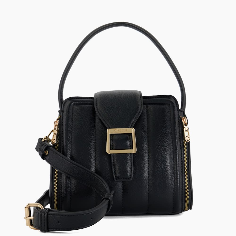 Dashers Black Quilted Mini Crossbody Bag Dune London