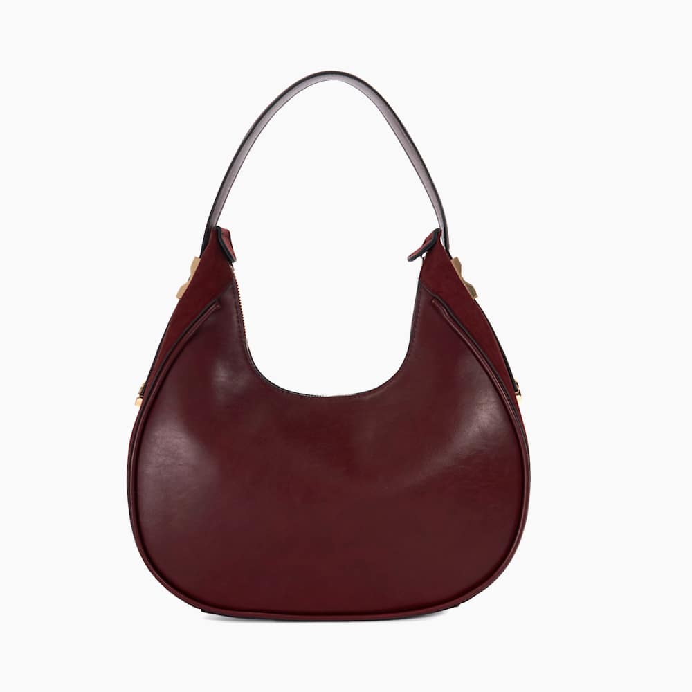 Dedicated Burgundy, Scoop Shoulder Bag | Dune London