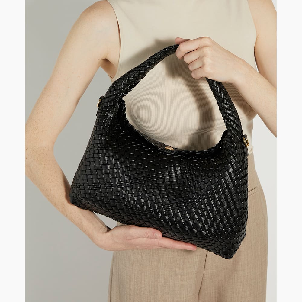 Woven bag black cheap