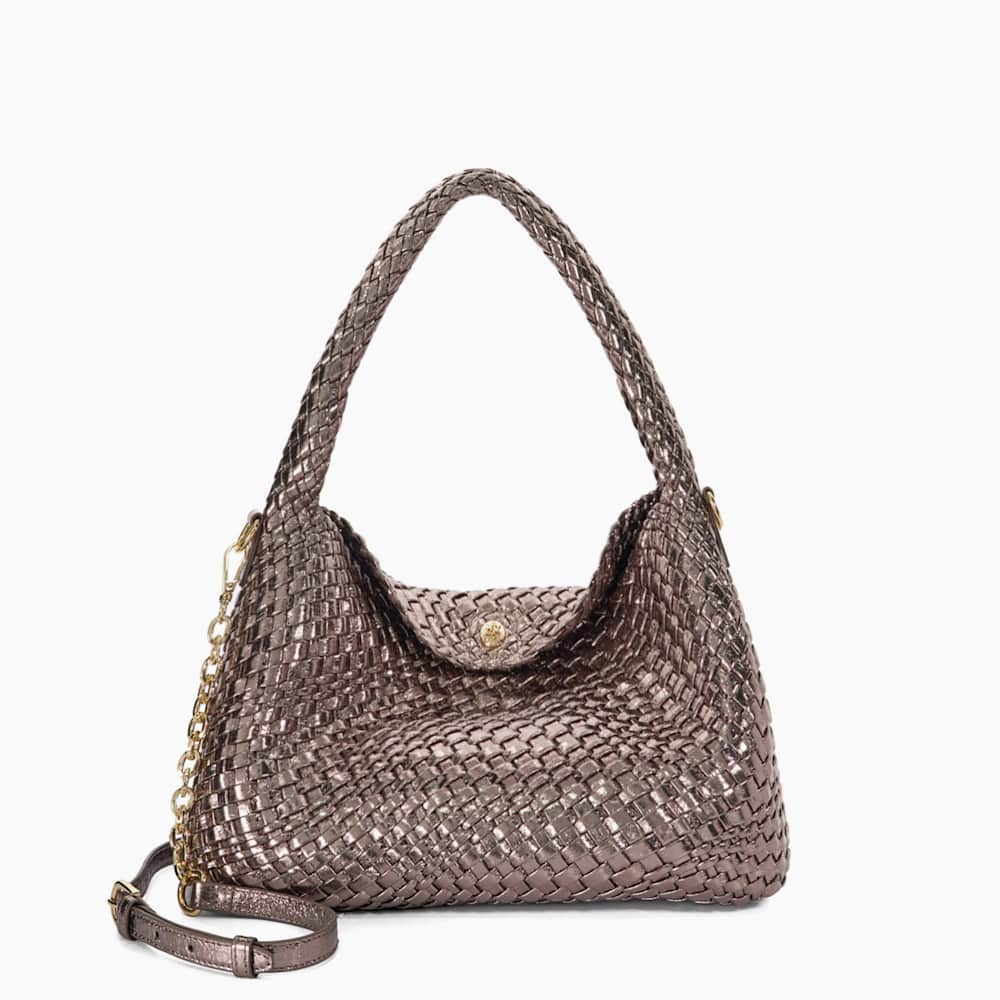 Woven leather hobo on sale