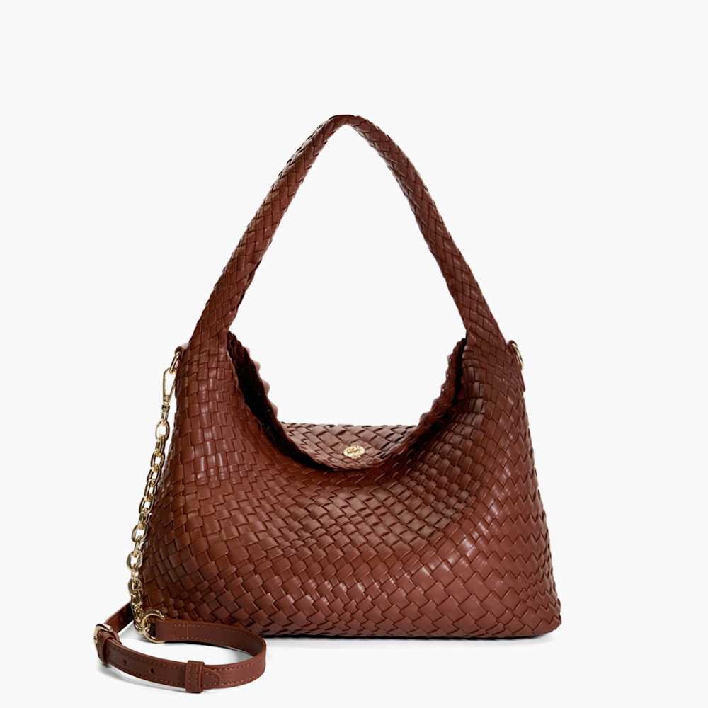 Tan over the shoulder handbag outlet