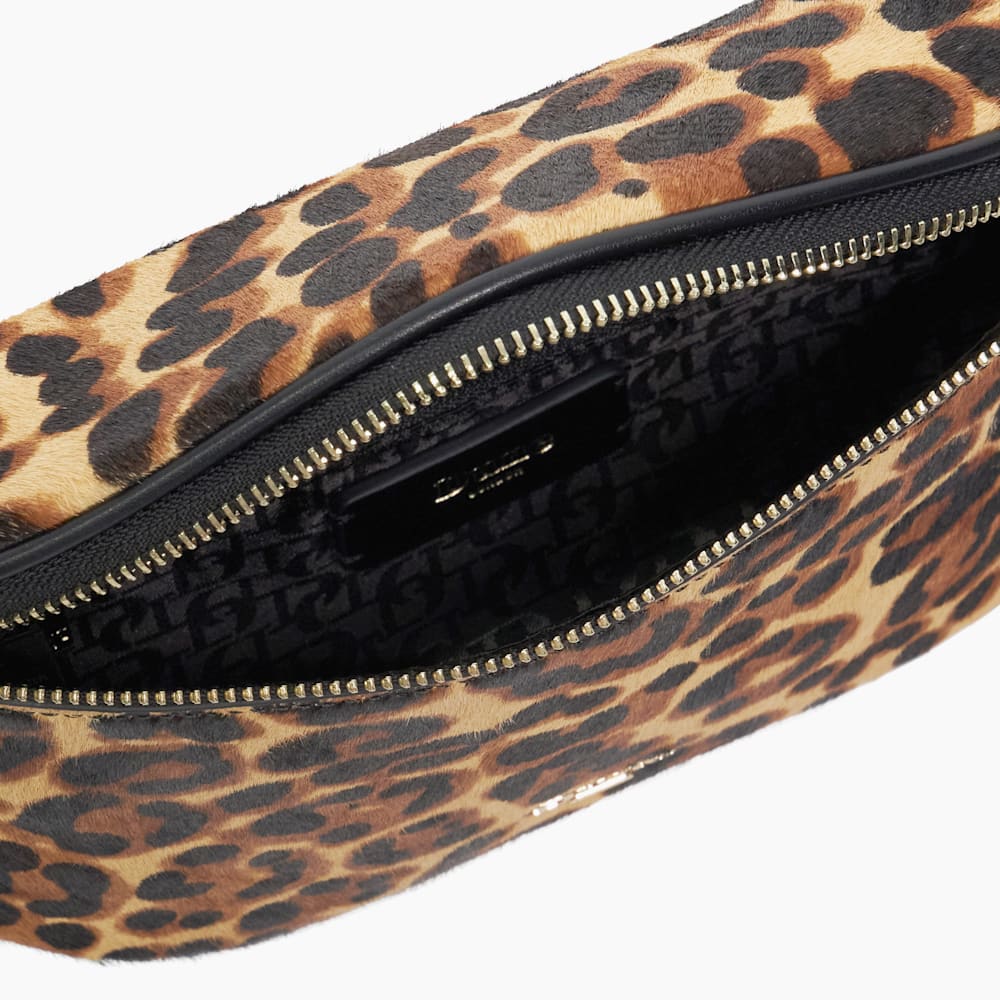 Dent Leopard Kleine geschwungene Umhangetasche mit Leopardenmuster Dune London
