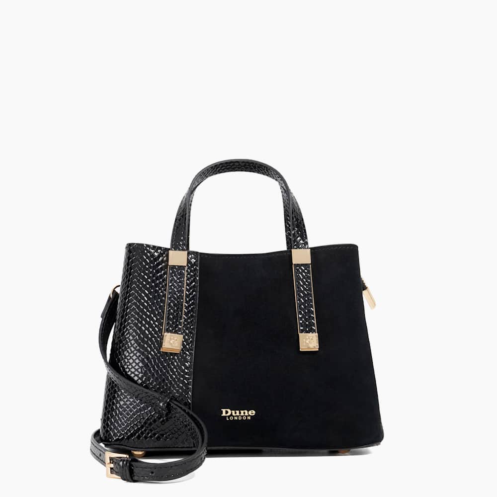 Dinkydorry Black, Textured Tote Bag Dune London