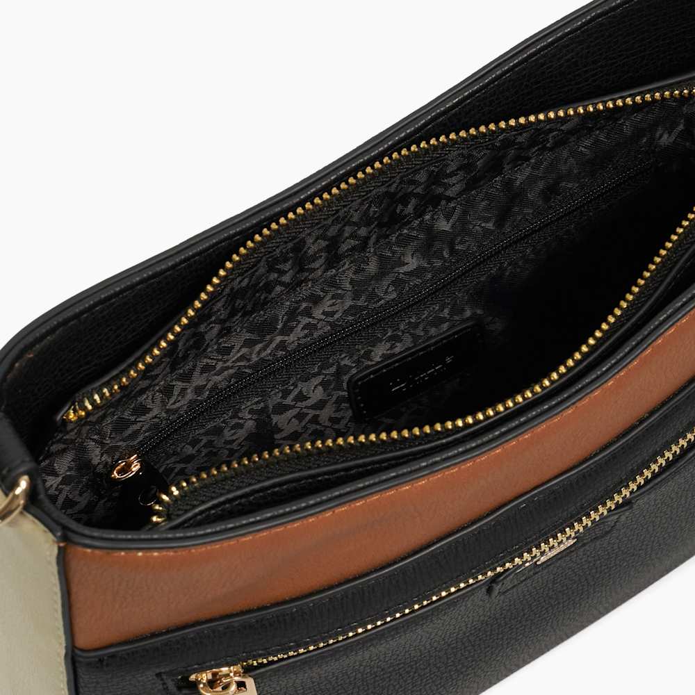Dune London Dovie クロスボディバッグ Dovie Black White, Long Handle Tri-Colour Cross Body Bag