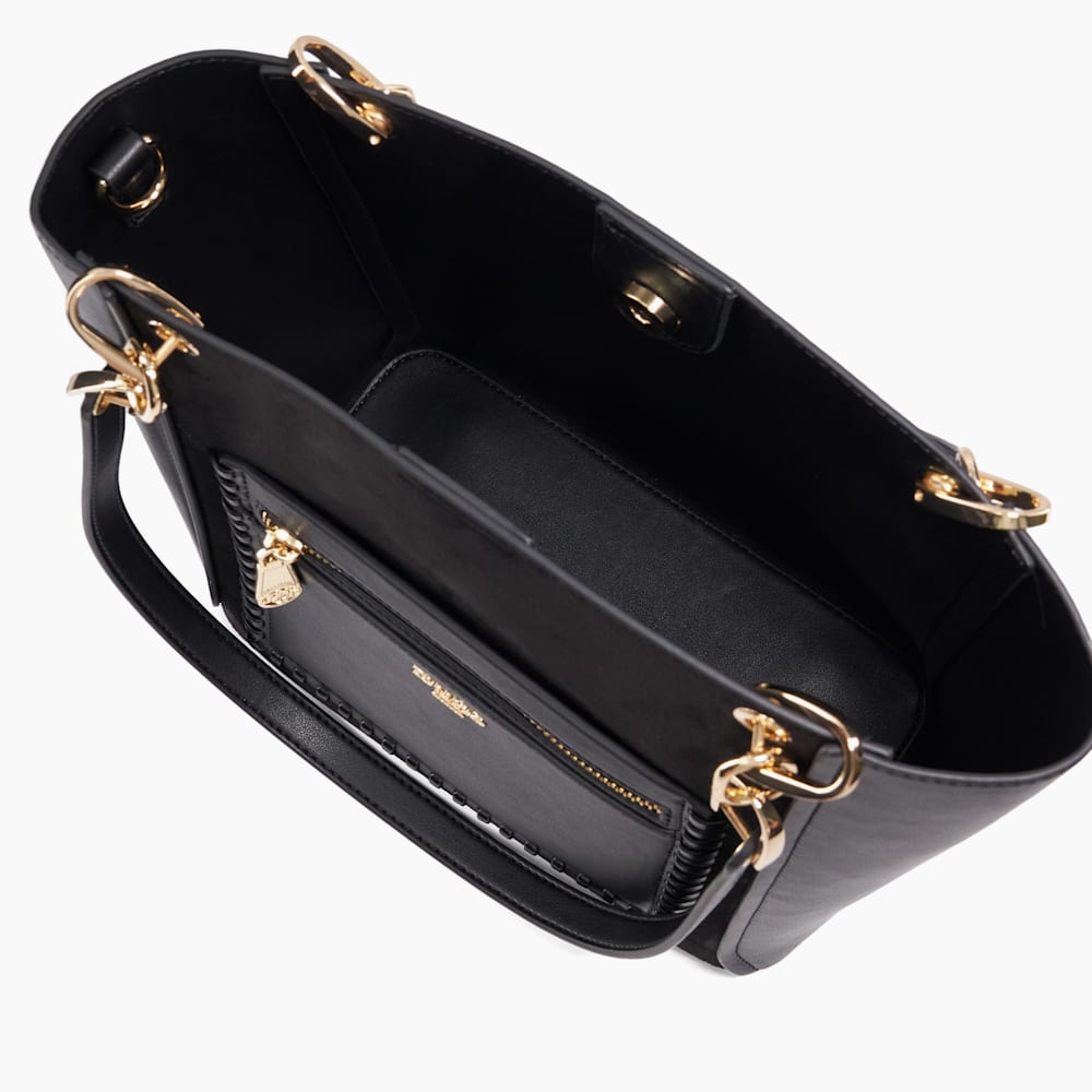 Duckie Black Long Handle Logo Tote Dune London