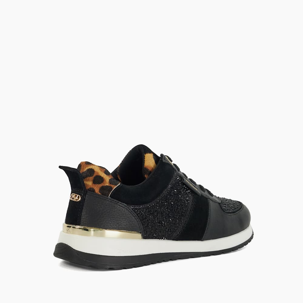 Allie leopard lace up trainer hot sale