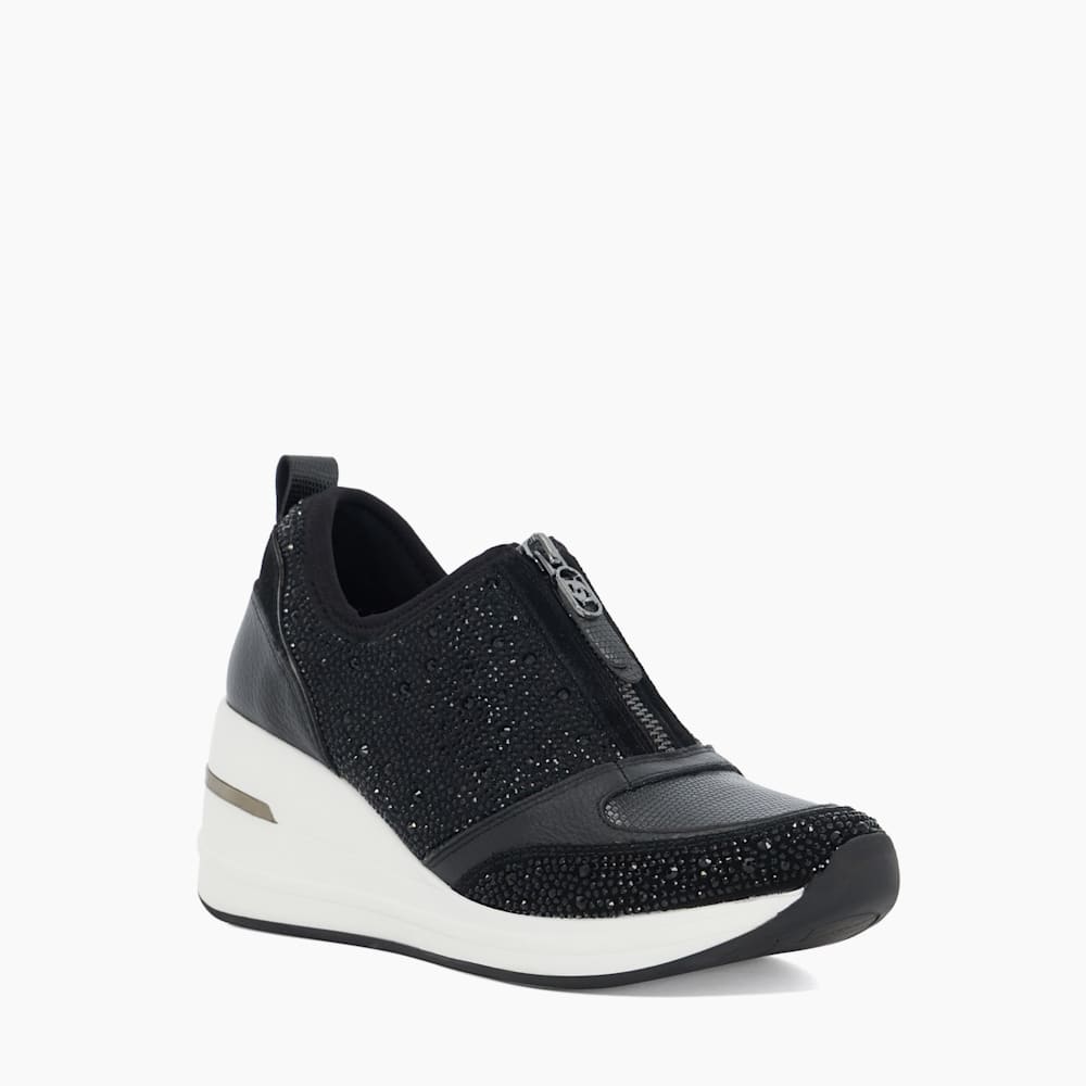 Black embellished trainers best sale