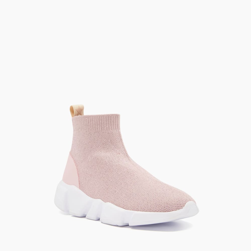 Elynn Pink Kids Chunky Sole Sock Trainers Dune London