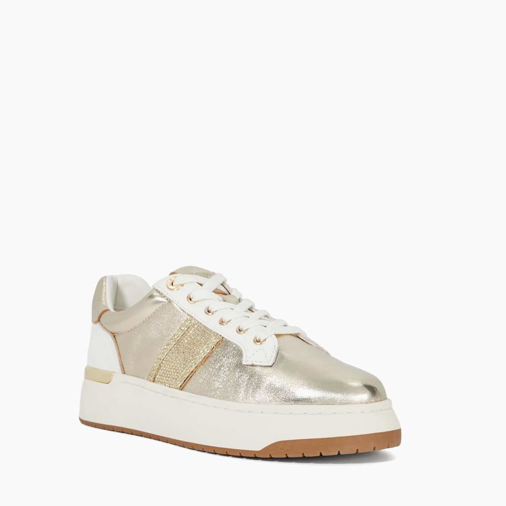 Emeelia Gold, Chunky Cupsole Cleated Trainers Dune London