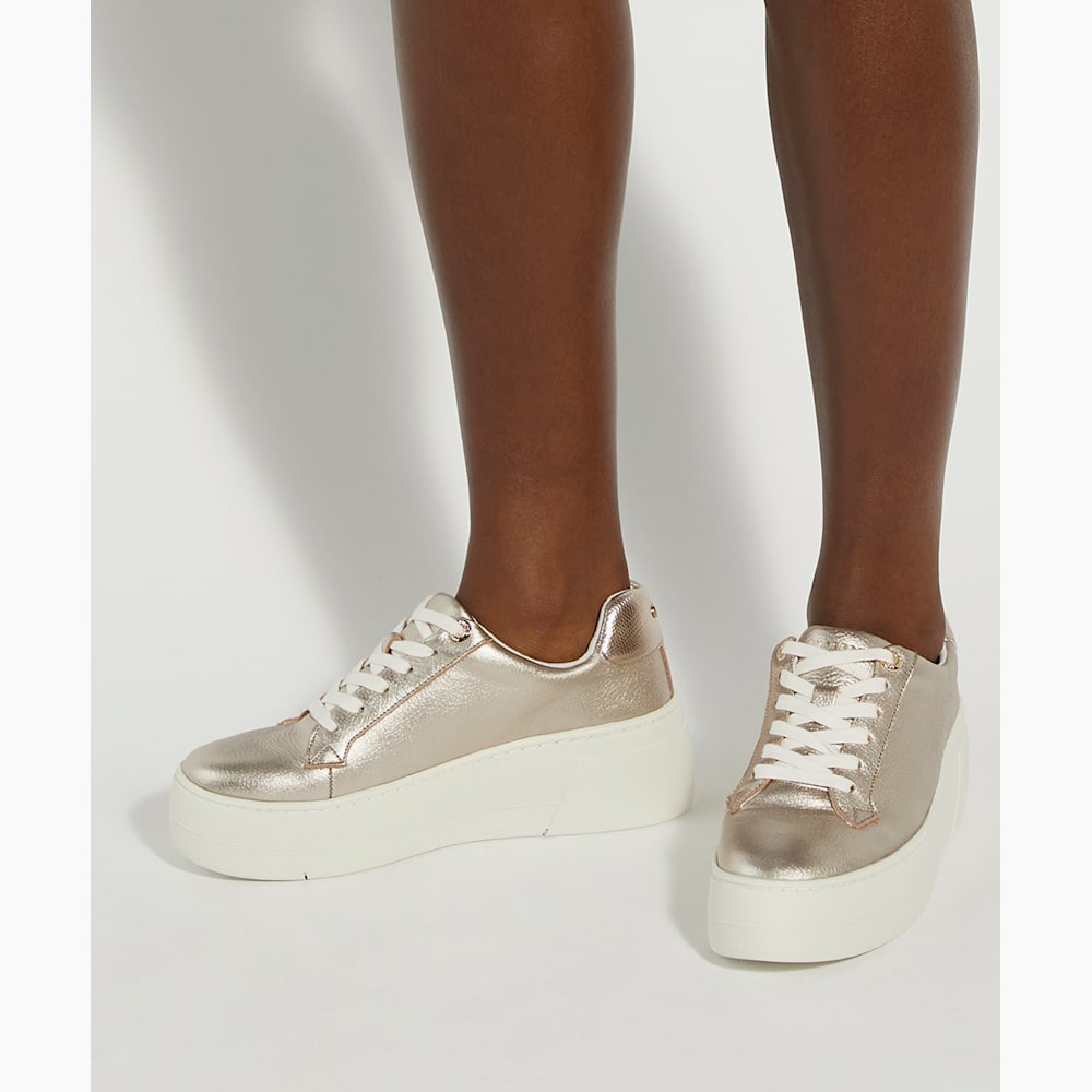 Dune gold trainers outlet