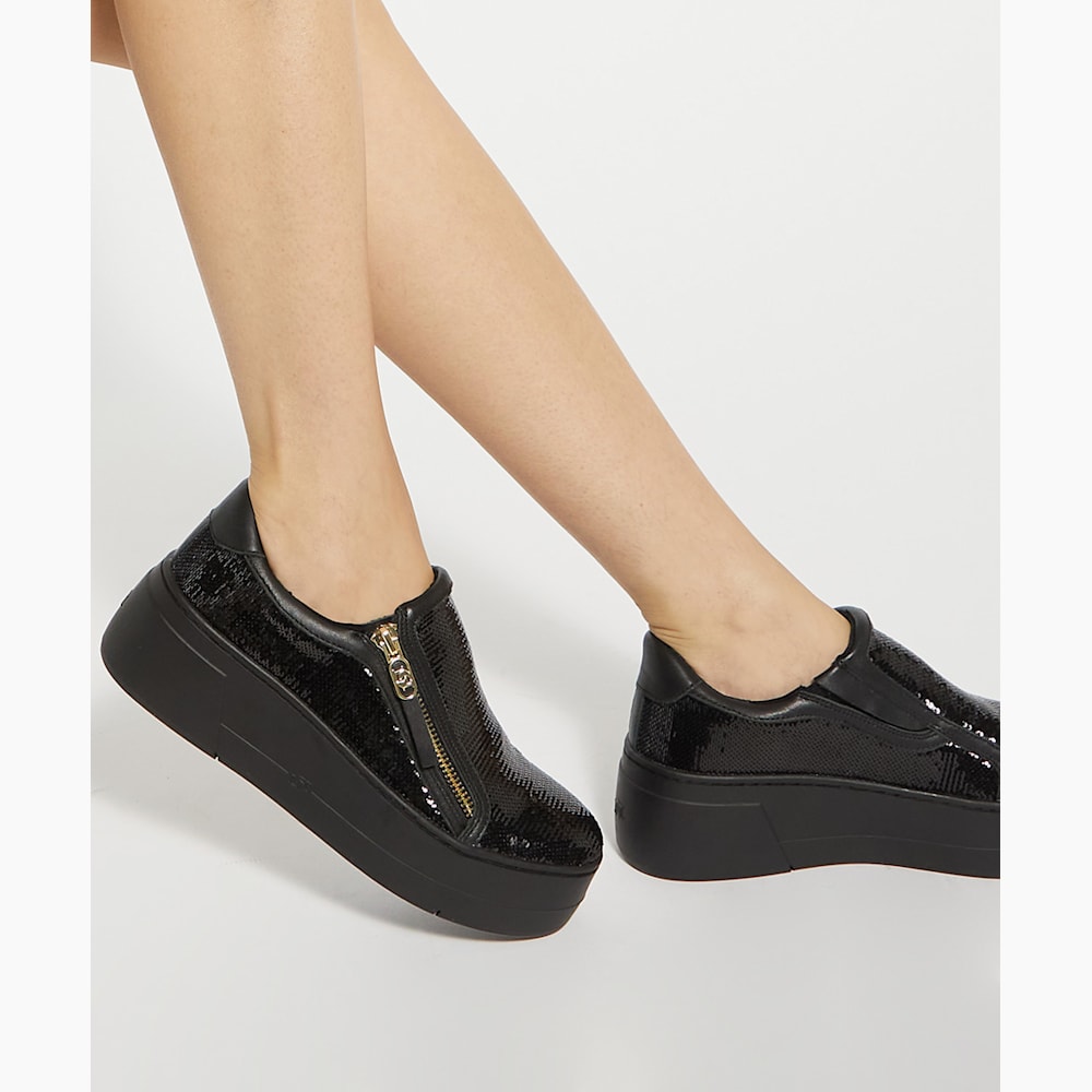 Black flatform shoes discount