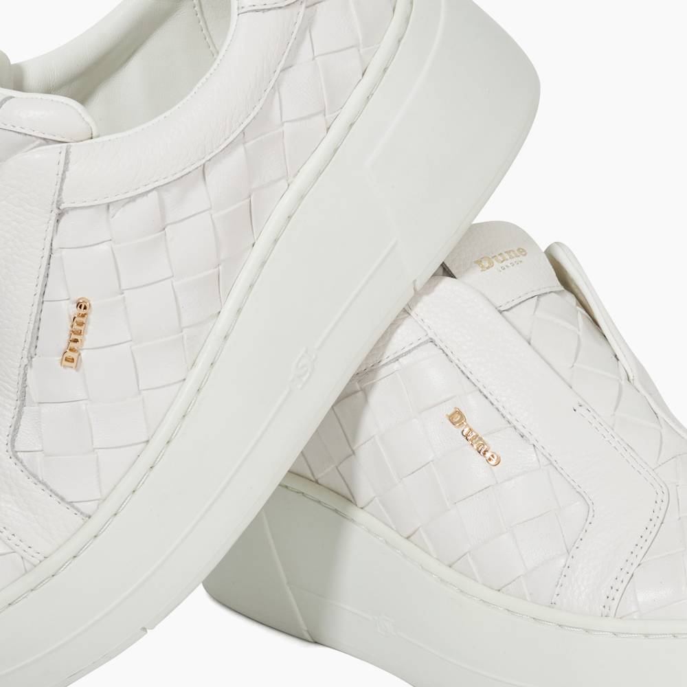 Esthie White, Flatform Slip-On Trainers Dune London