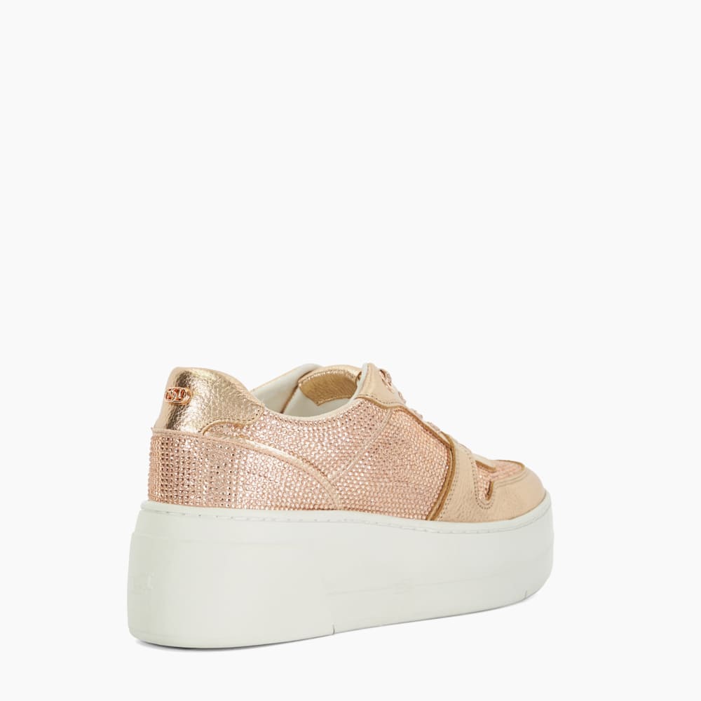 Rose gold platform trainers store