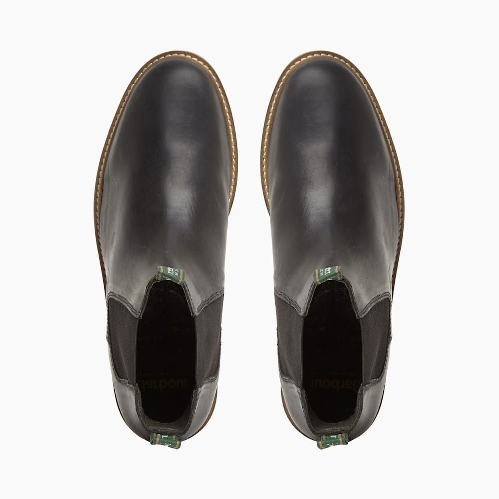 Farsley Black Natural Sole Chelsea Boots Dune London