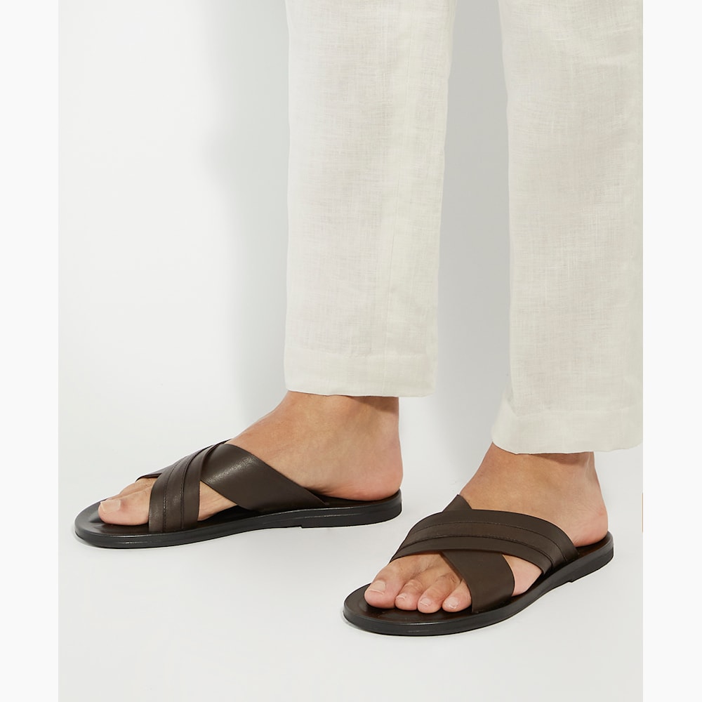 Strap flip flops mens sales