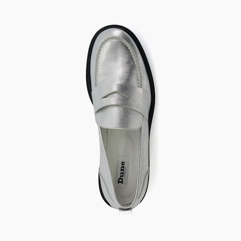 Silver loafers uk on sale