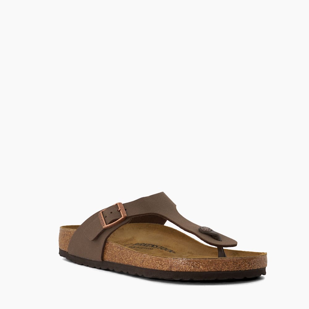 Gizeh Birko Flo Brown Casual Toe Post Sandals Dune London