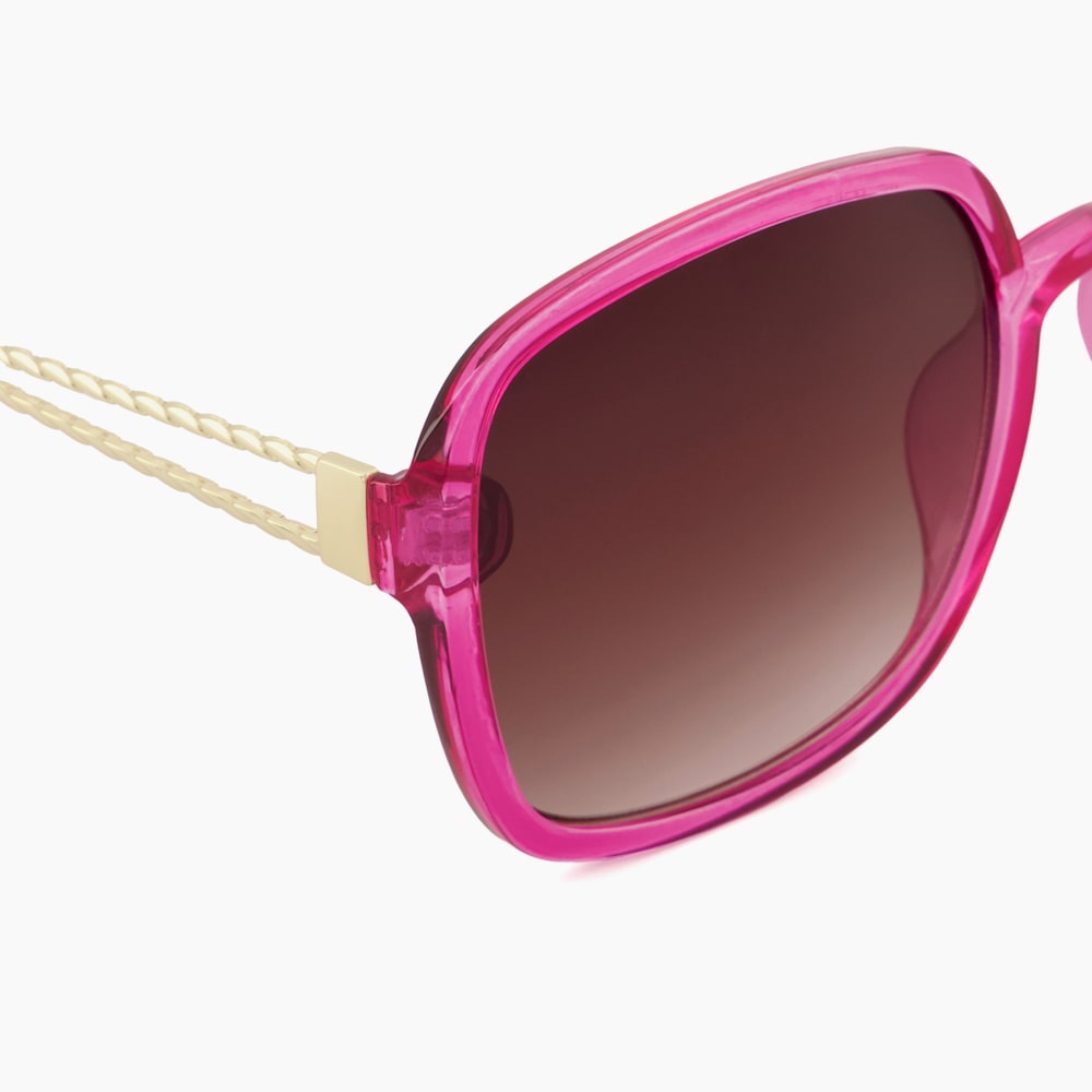 Glamouro Pink Recycled Oversized Sunglasses Dune London