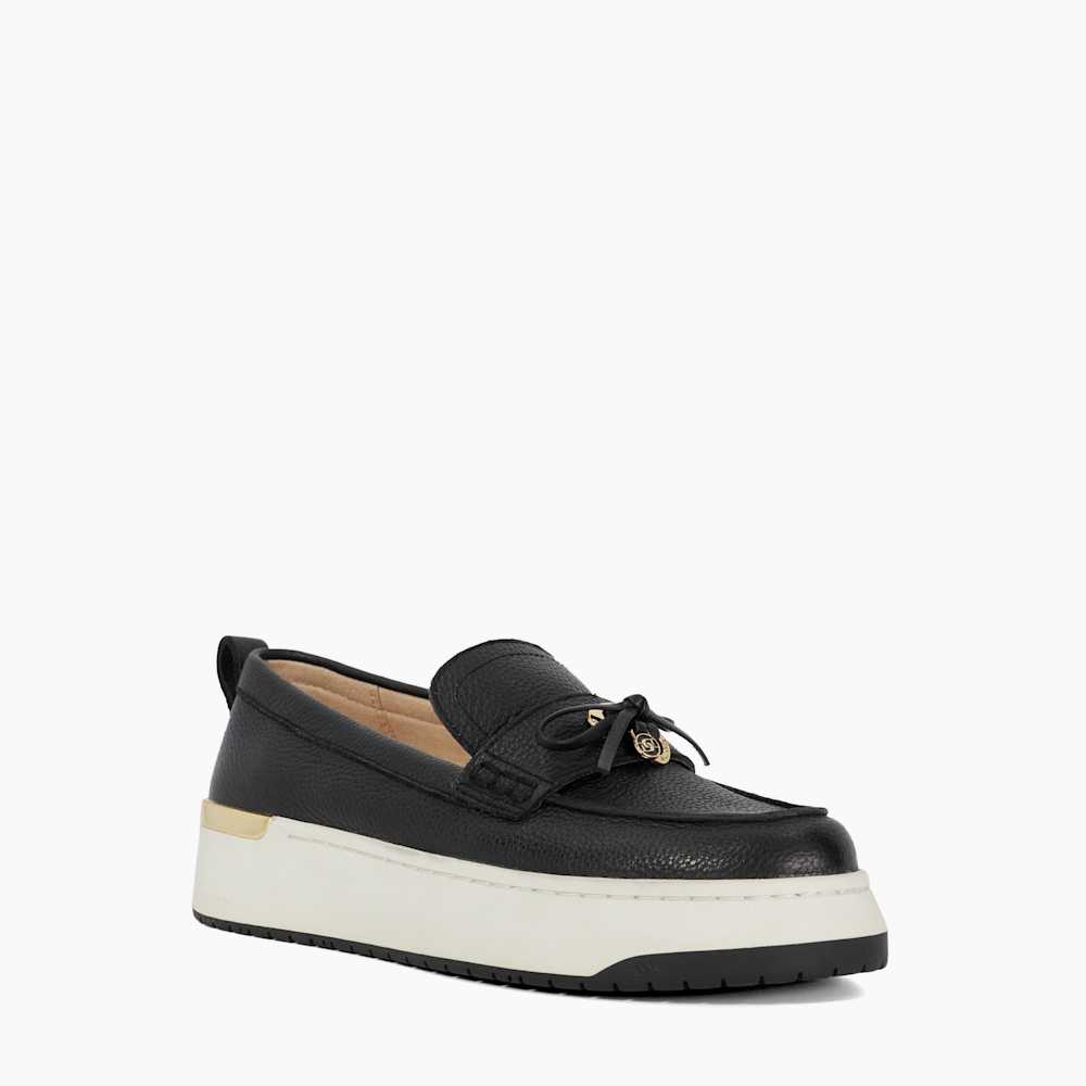 Glide Black, Flatform Casual Loafer | Dune London