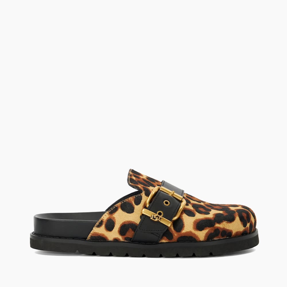 Dawn Slide in Calf Hair Leopard