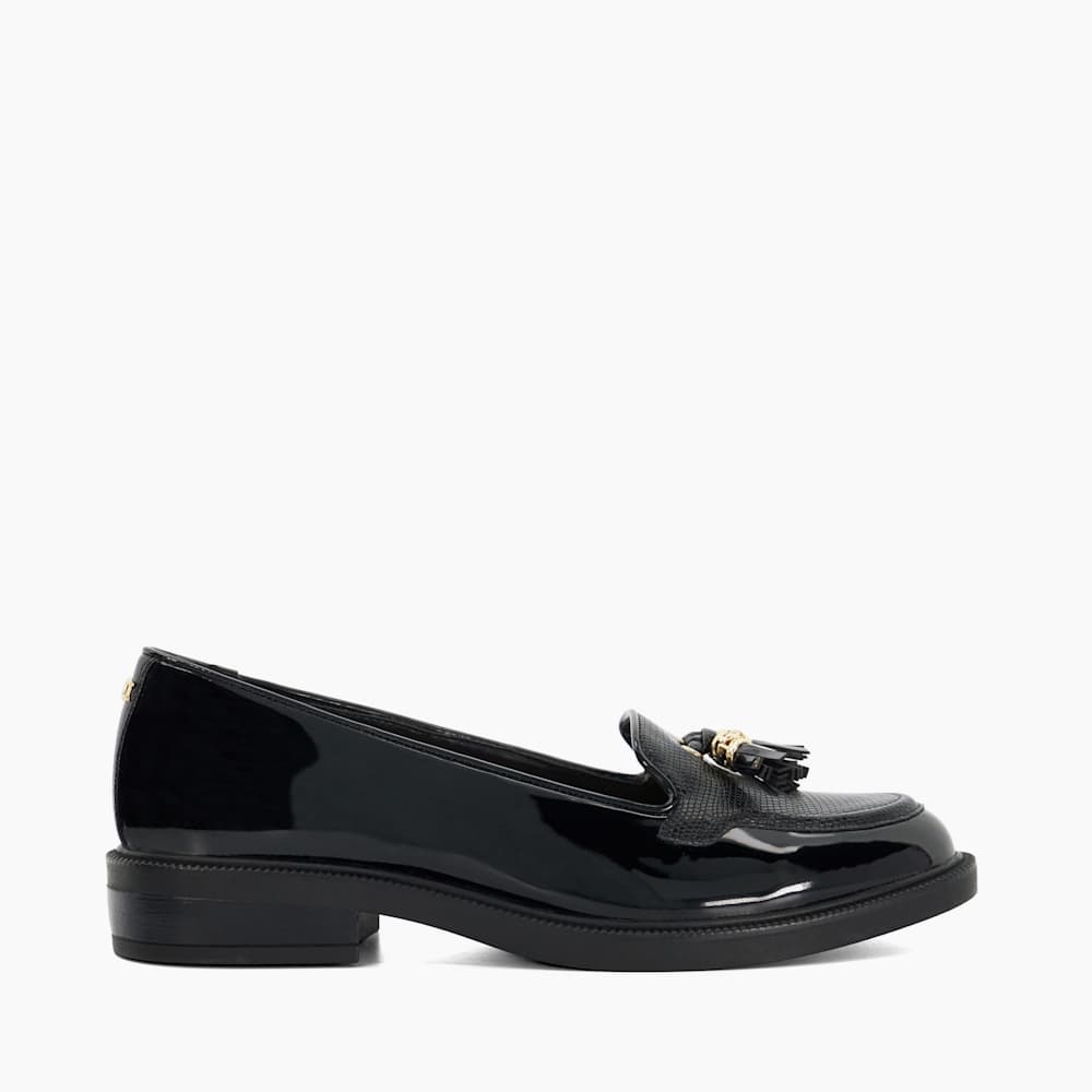 Dune black patent shoes on sale