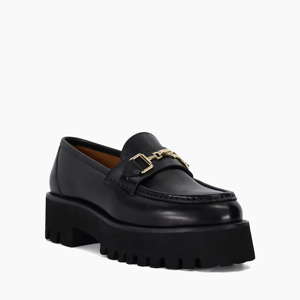 Snaffle Loafers Dune Loafers Black Grandeur Black, Wide Fit