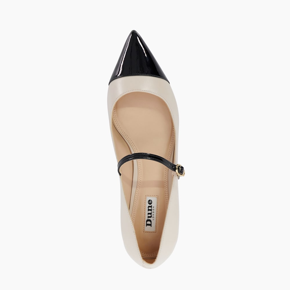 Pointed Toe Dune Flat Shoes Sale Hastie Ecru