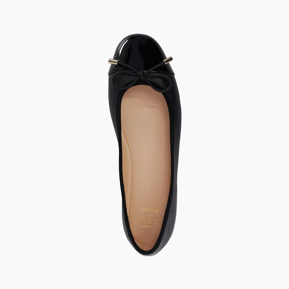 Dune London Highest フラットシューズ Highest Black, Toe Cap Ballet Pump | Dune London