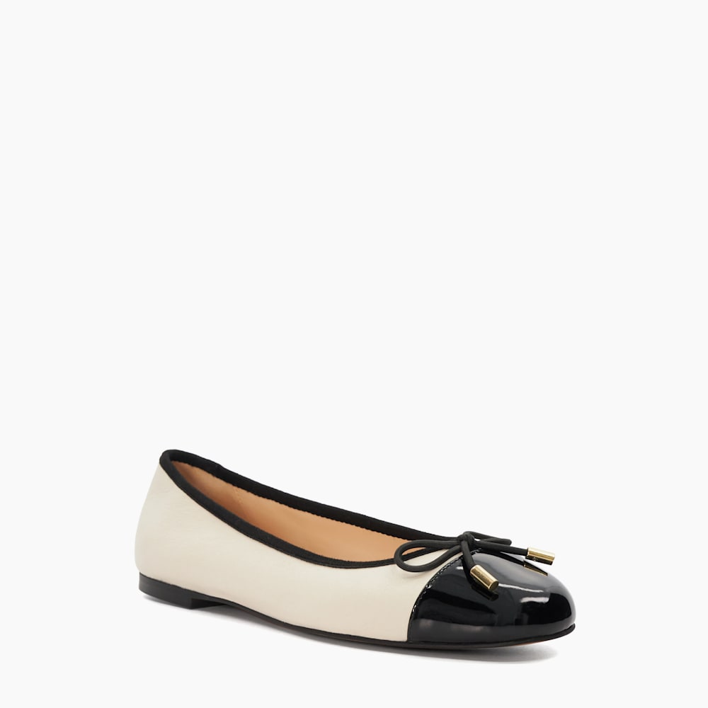 Highest Cream Toe Cap Ballet Pump Dune London