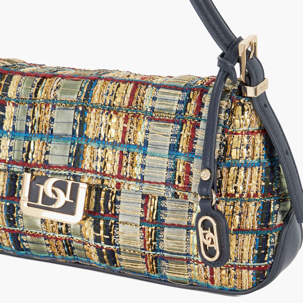 Highgate Multi Textured Tweed Shoulder Bag Dune London