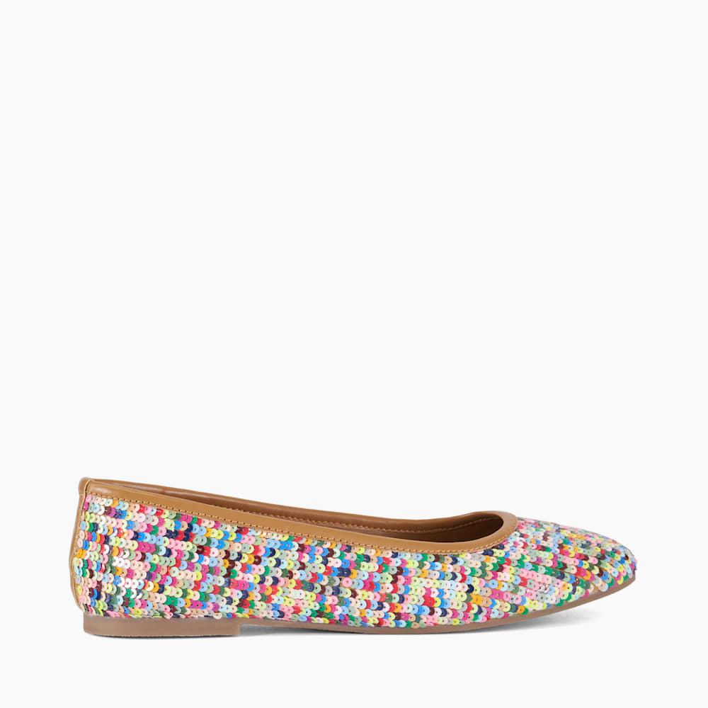 Glitter flats womens best sale