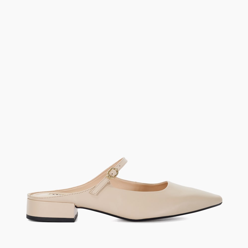 Hints Ecru Backless Mary Janes Dune London