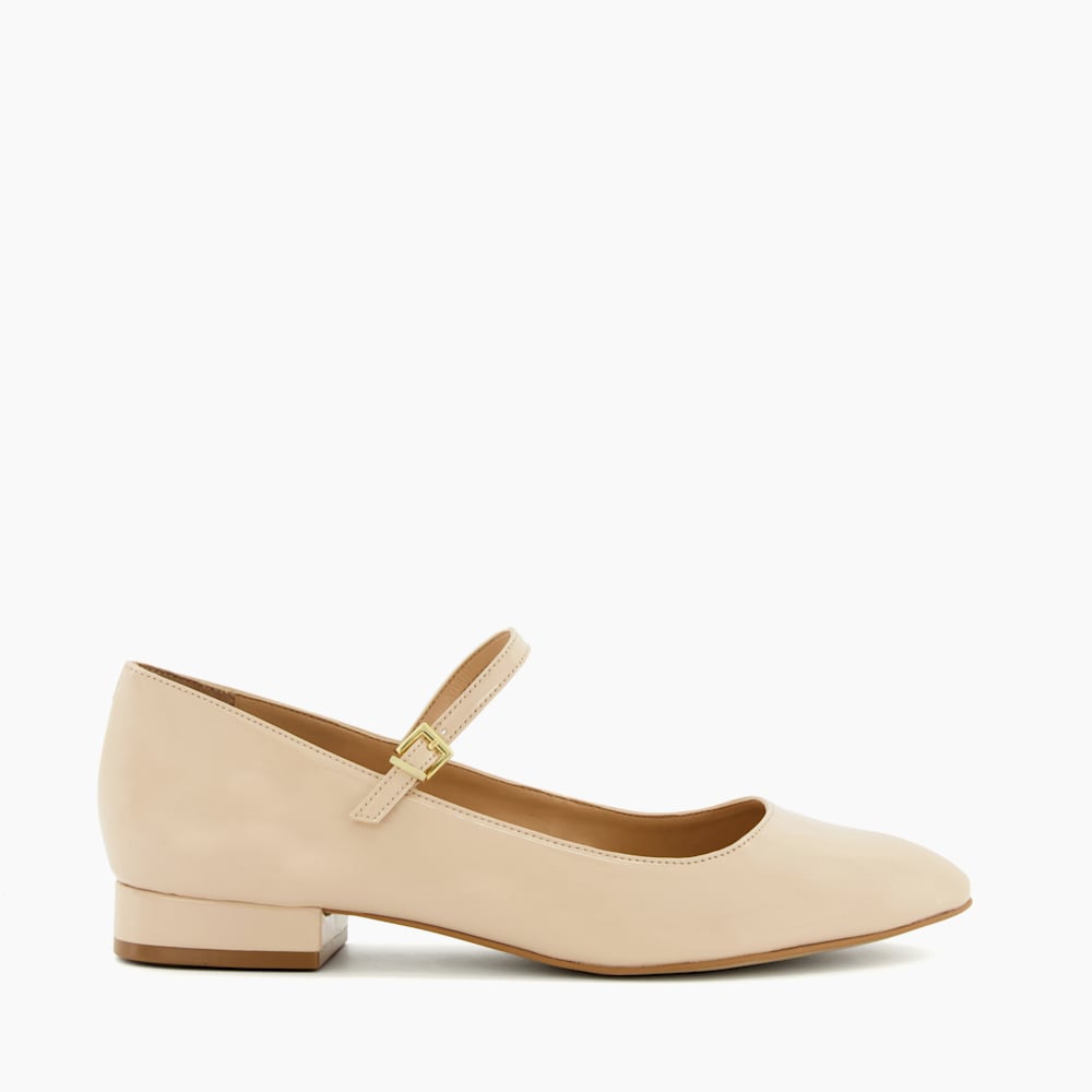 Hipplie Blush, Patent Mary Jane Shoes Dune London