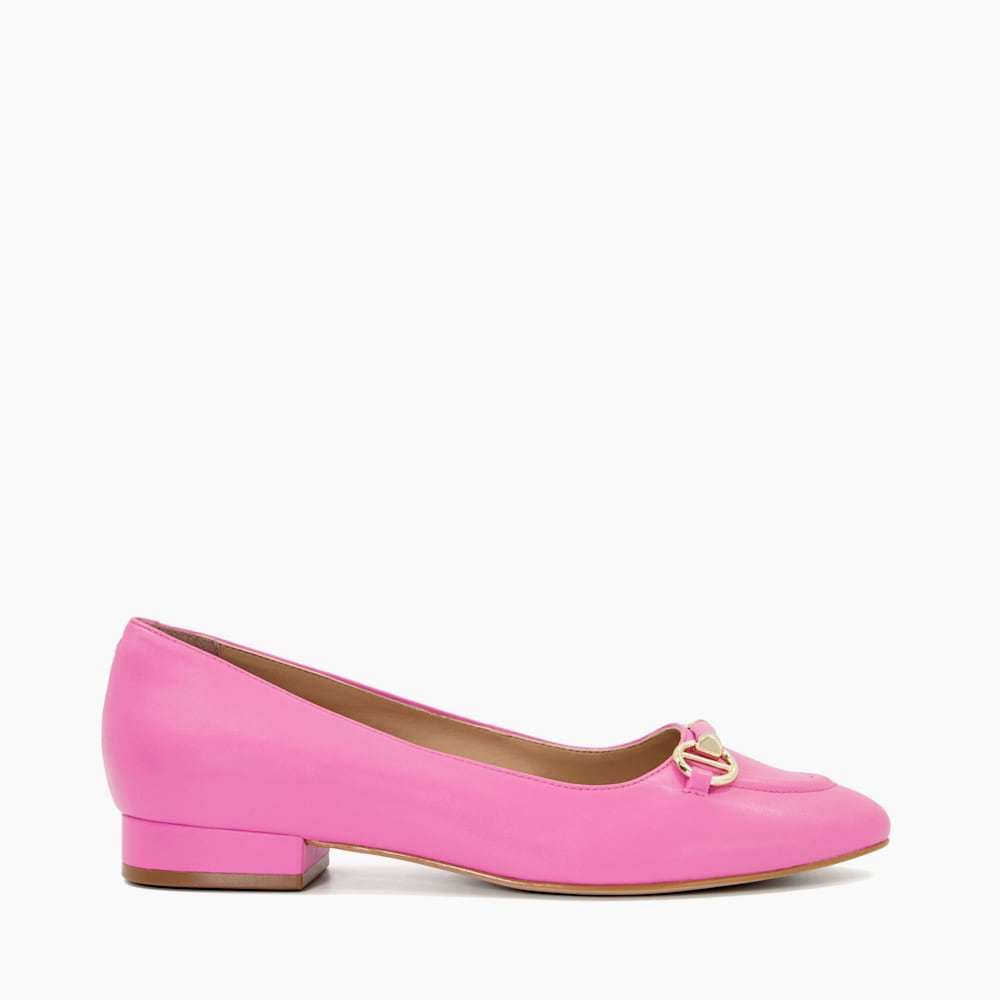 Pink leather pumps best sale