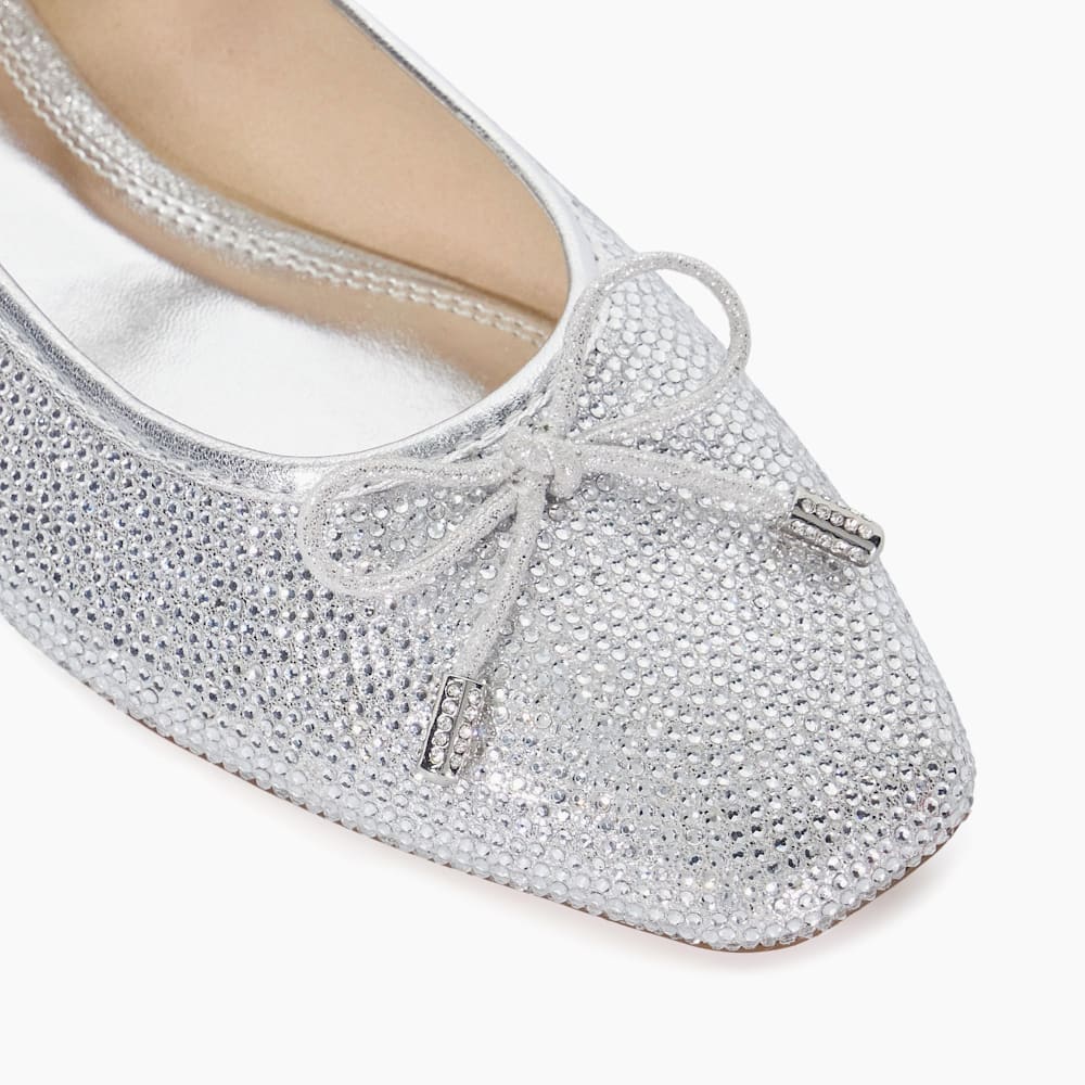 Silver pointed toe flats clearance