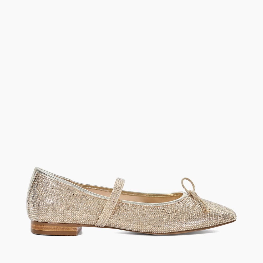 White and gold flats cheap