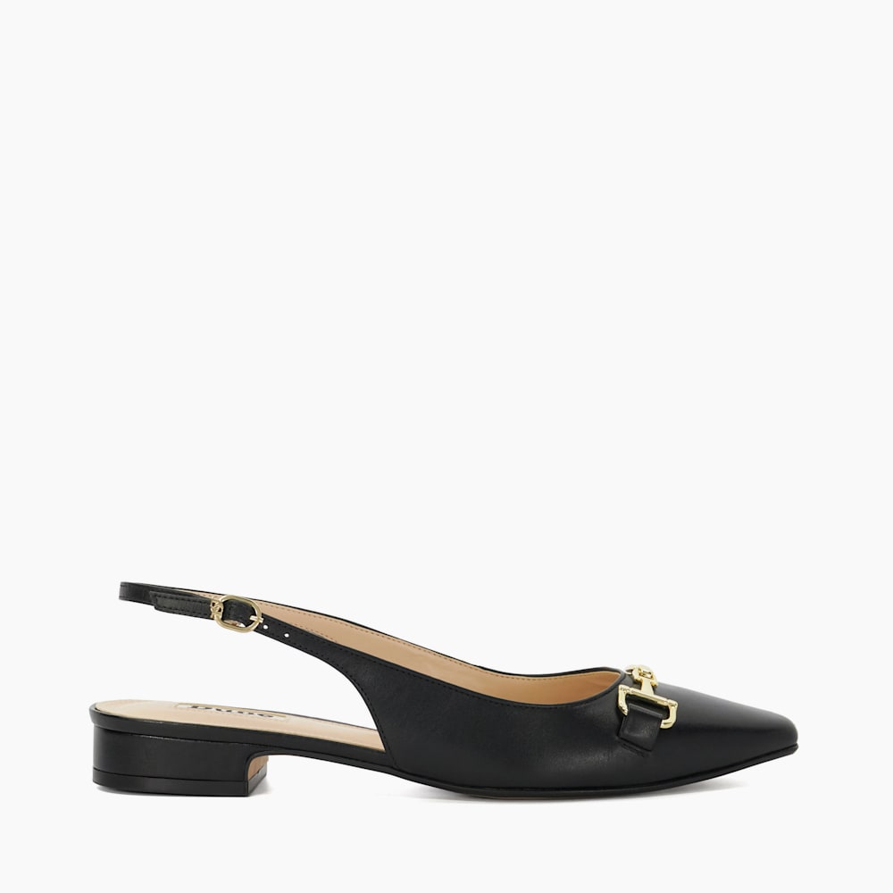 Slingback Dune Flat Shoes Sale Hopewell Black